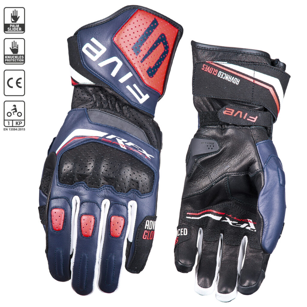 Five RFX Sport EVO Road Gloves Black/Blue/Red