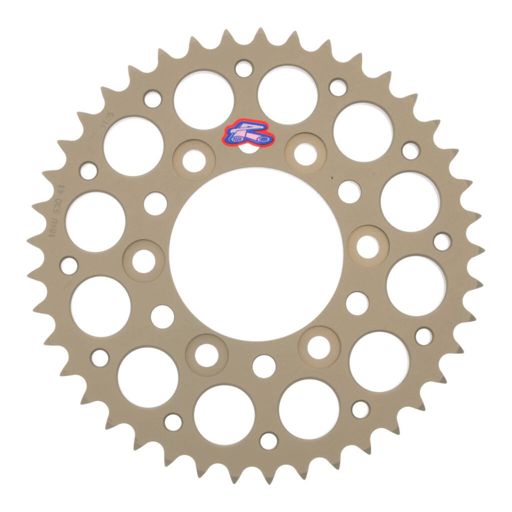 Renthal Sprocket Rear Silver 41T Alloy 7075 T6 Grooved Kawasaki