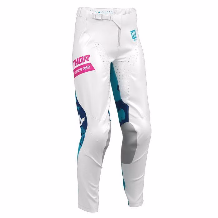 Thor MX Launchmode Bleach Motocross Pants Ladies White/Aqua