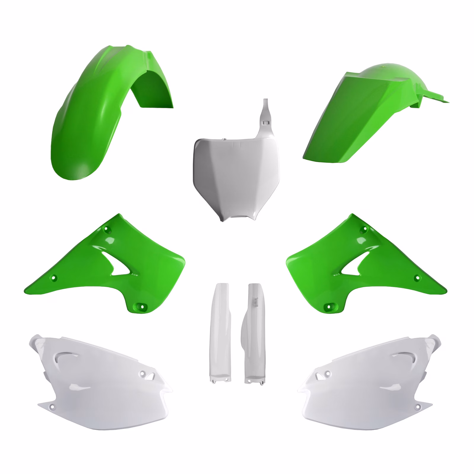Polisport Full Kit KX125/250 2004-2008 OEM Green / White - Image 1