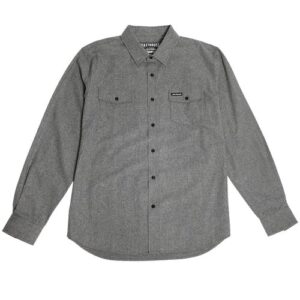 Fasthouse Saturday Night Special Flannel Charcoal Heather - Image 1