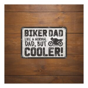 Oxford Garage Metal Sign: "Biker Dad Cooler" - Image 2