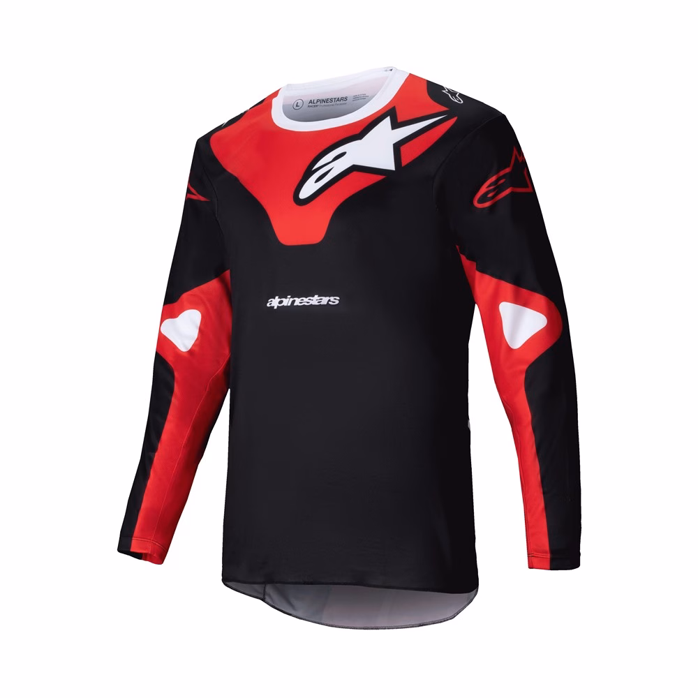 Alpinestars Racer Veil Motocross Jersey Black/Bright Red