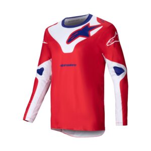 Alpinestars Racer Veil Motocross Jersey Bright Red/White - Image 1