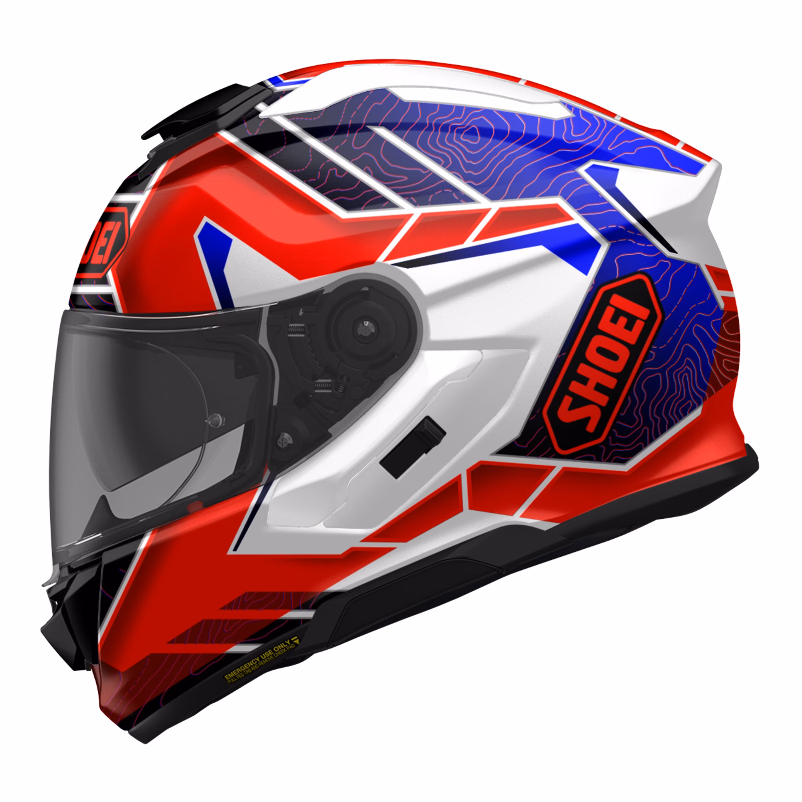 Shoei GT-Air 3 Hike TC-10 Road Helmet Red / White / Blue - Image 1