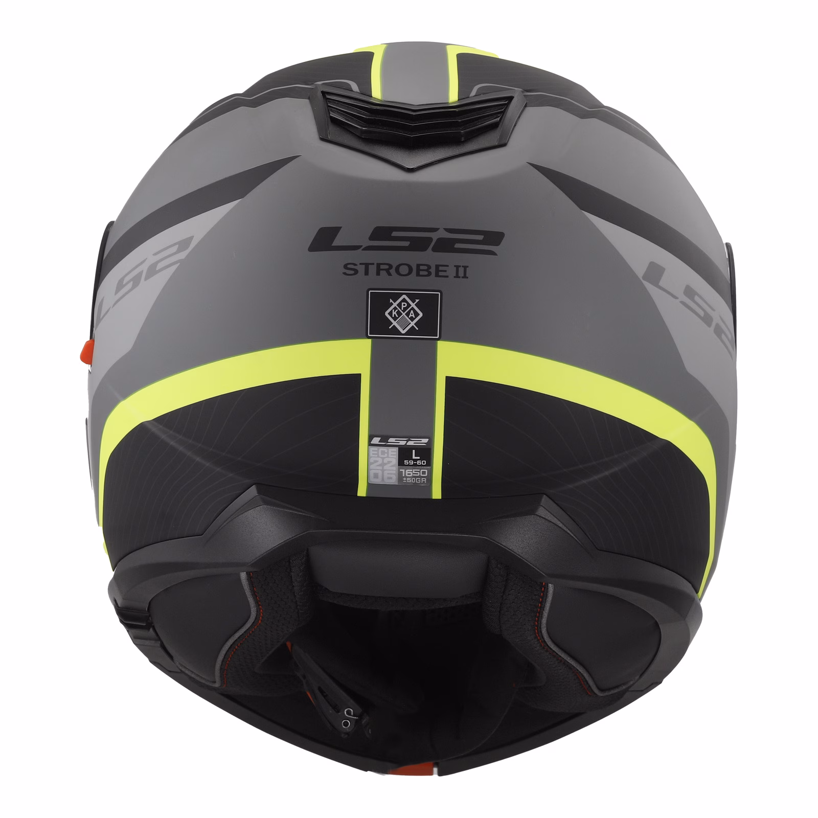 LS2 FF908 Strobe II Monza Flip Front Helmet Matte Black / Hi-Vis Yellow - Image 11