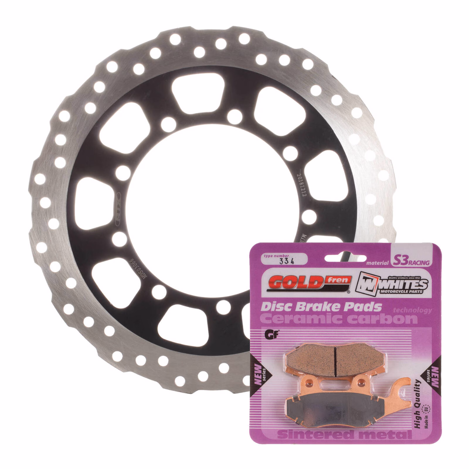 Brake Disc & Pad Front Kit - Kawasaki KLR650 '08-'20 - Wave - Image 1
