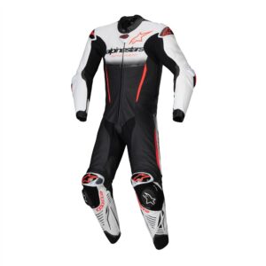 Alpinestars GP-R7 1Pc Leather Suit White/Black/Red Fluoro - Image 1