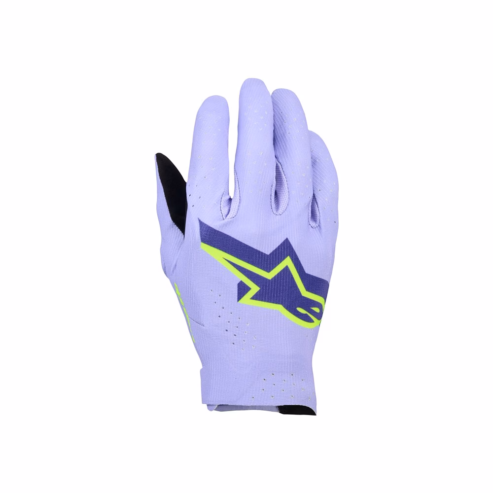 Alpinestars Supertech Motocross Gloves Lavender/Violet/Yellow Fluoro