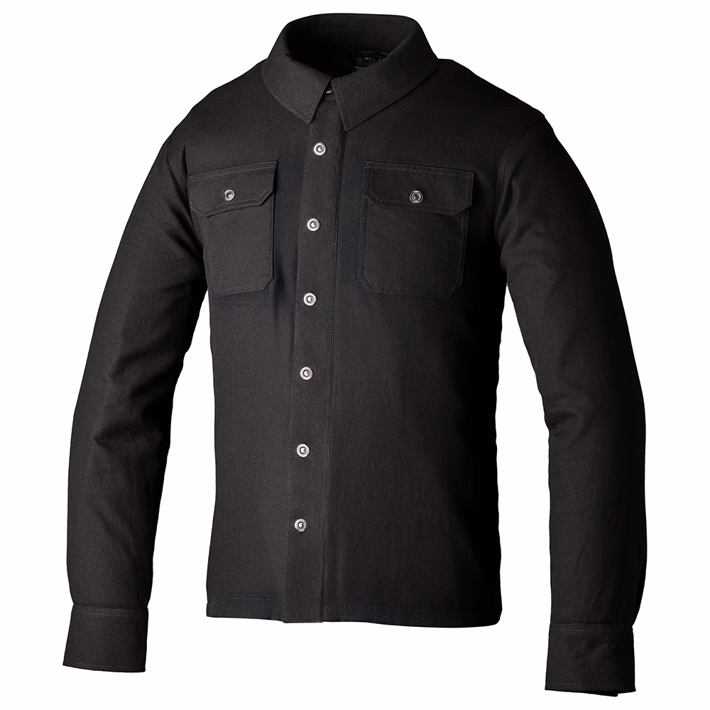 RST LUMBERJACK KEVLAR LINED CE TEXTILE SHIRT [PLAIN BLACK] 48 2XL