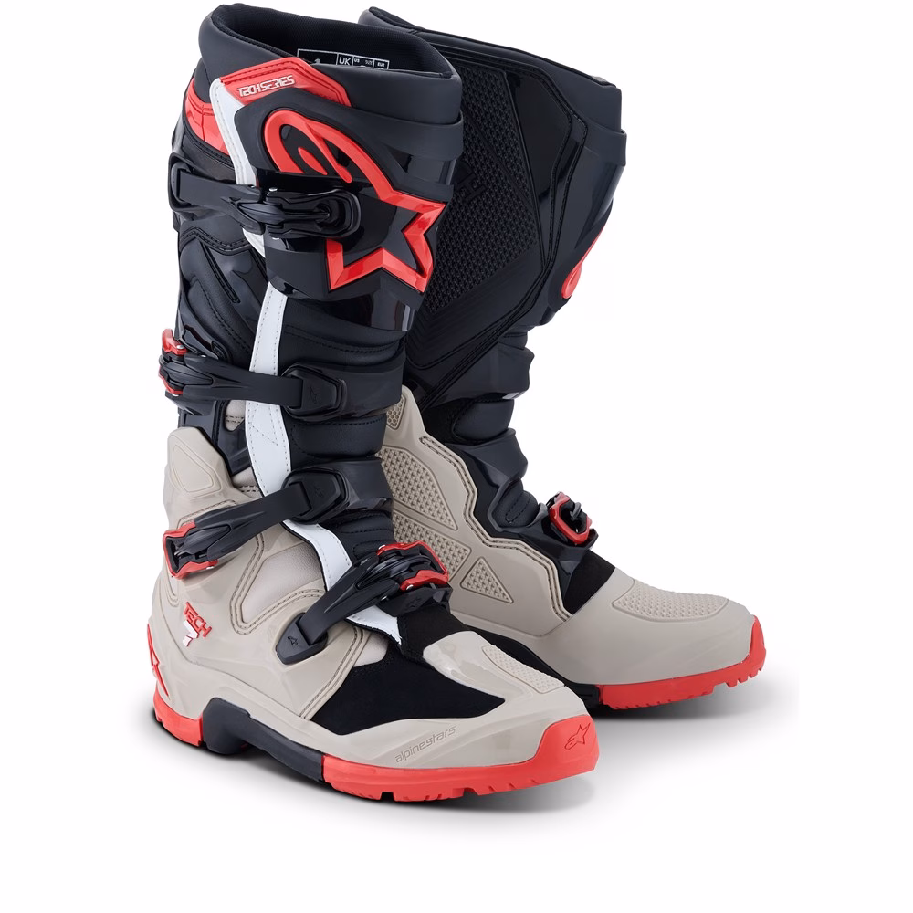 Alpinestars Tech-7 Enduro Boots Black/Light Gray/Bright Red