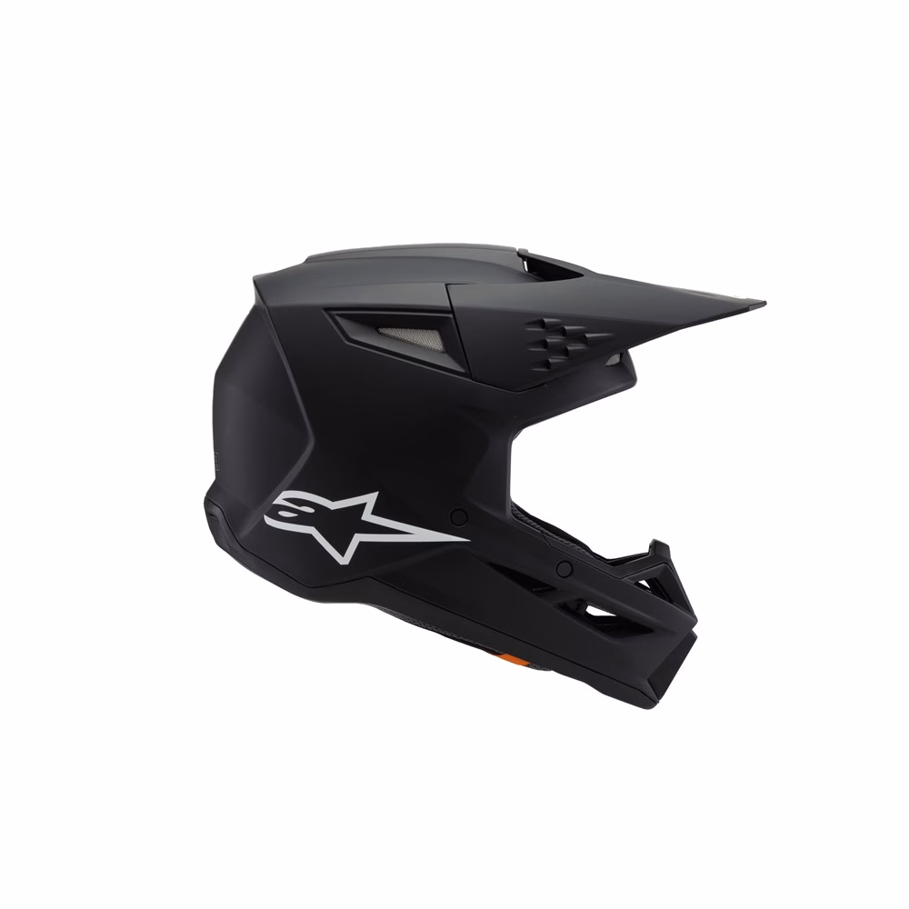 Alpinestars S-M3 Motocross Helmet Youth Solid Black Matte