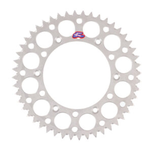 Renthal Sprocket Rear Silver 48T Alloy 7075 T6 Grooved - Image 1