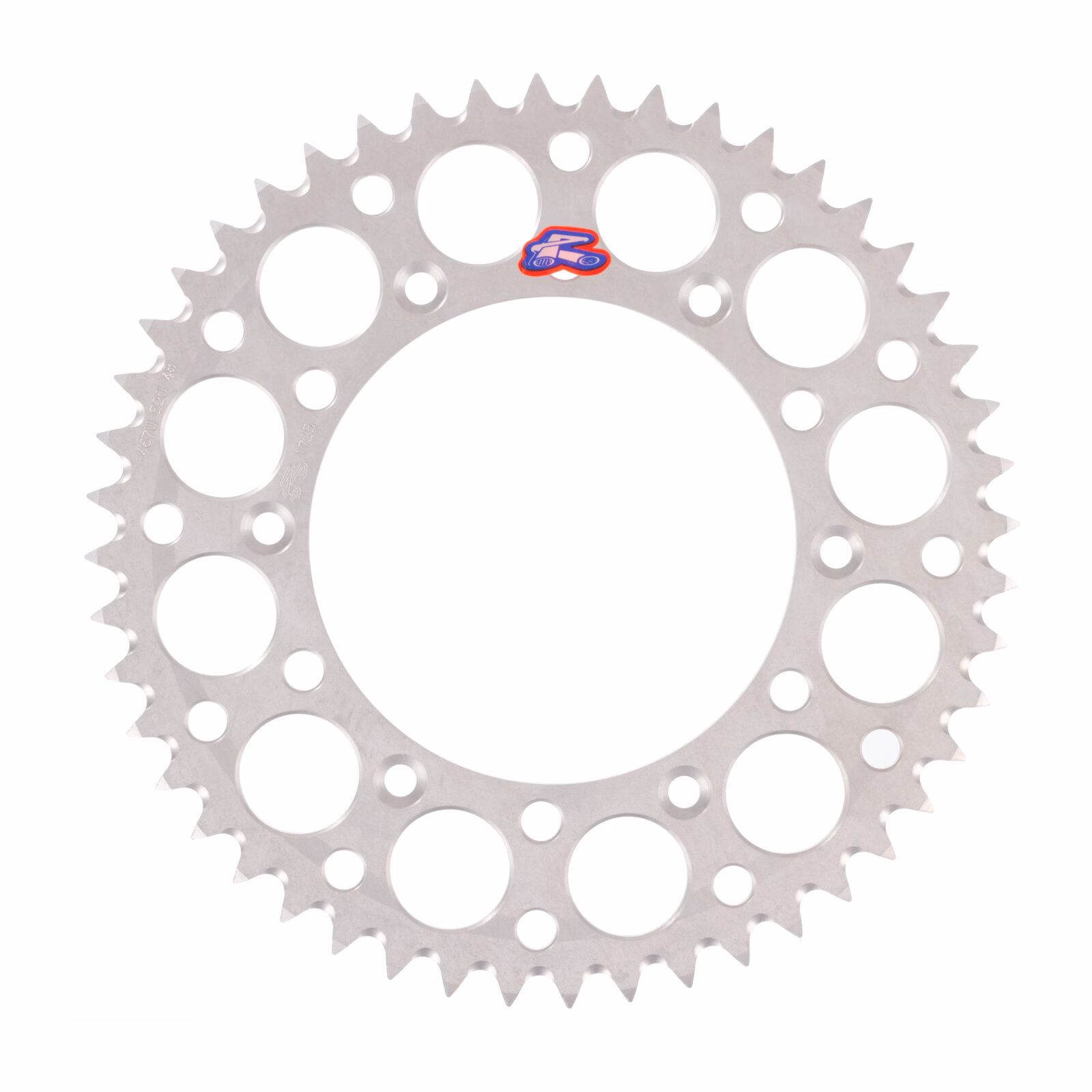 Renthal Sprocket Rear Silver 48T Alloy 7075 T6 Grooved - Image 1