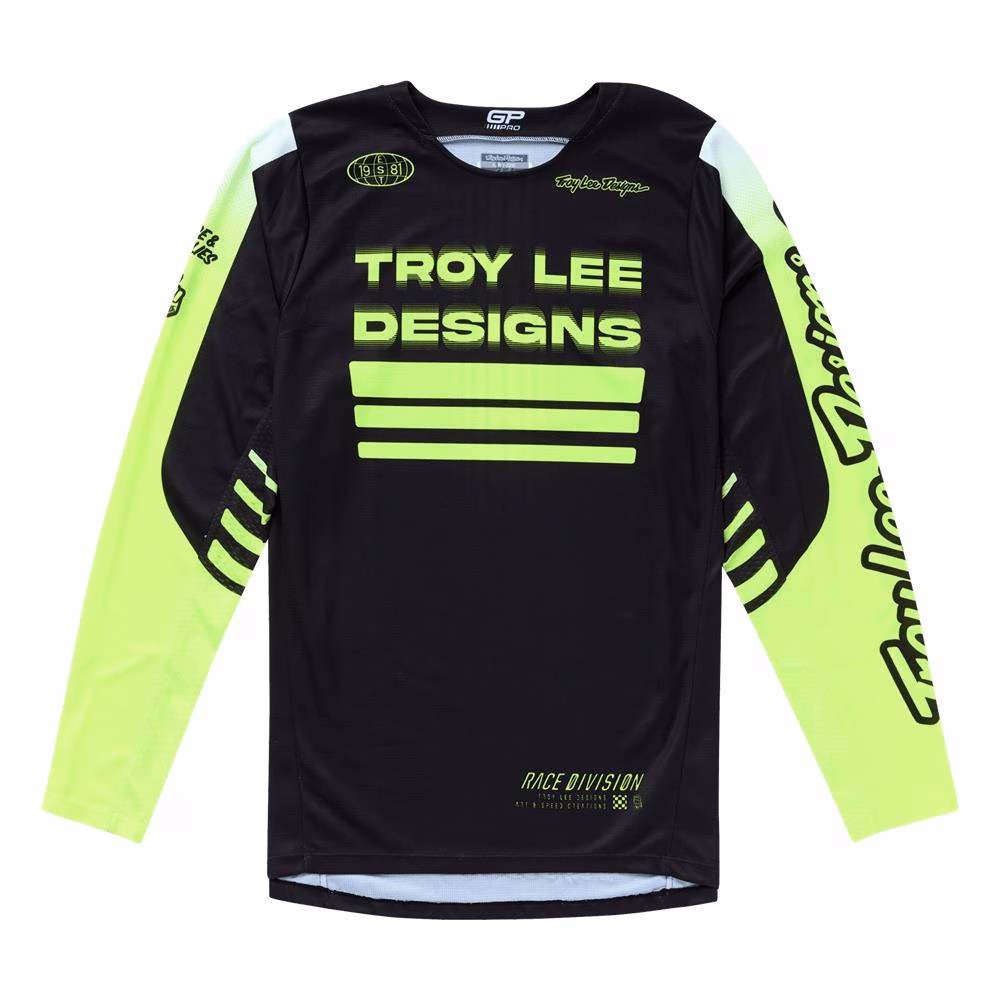 Troy Lee Designs GP Pro Segment Motocross Jersey Black/Flo Yellow
