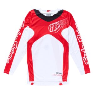 Troy Lee Designs GP Pro Frames Motocross Jersey White/Red - Image 1
