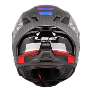 LS2 FF807 Dragon Road Helmet Trax Blue/Red/Carbon - Image 6