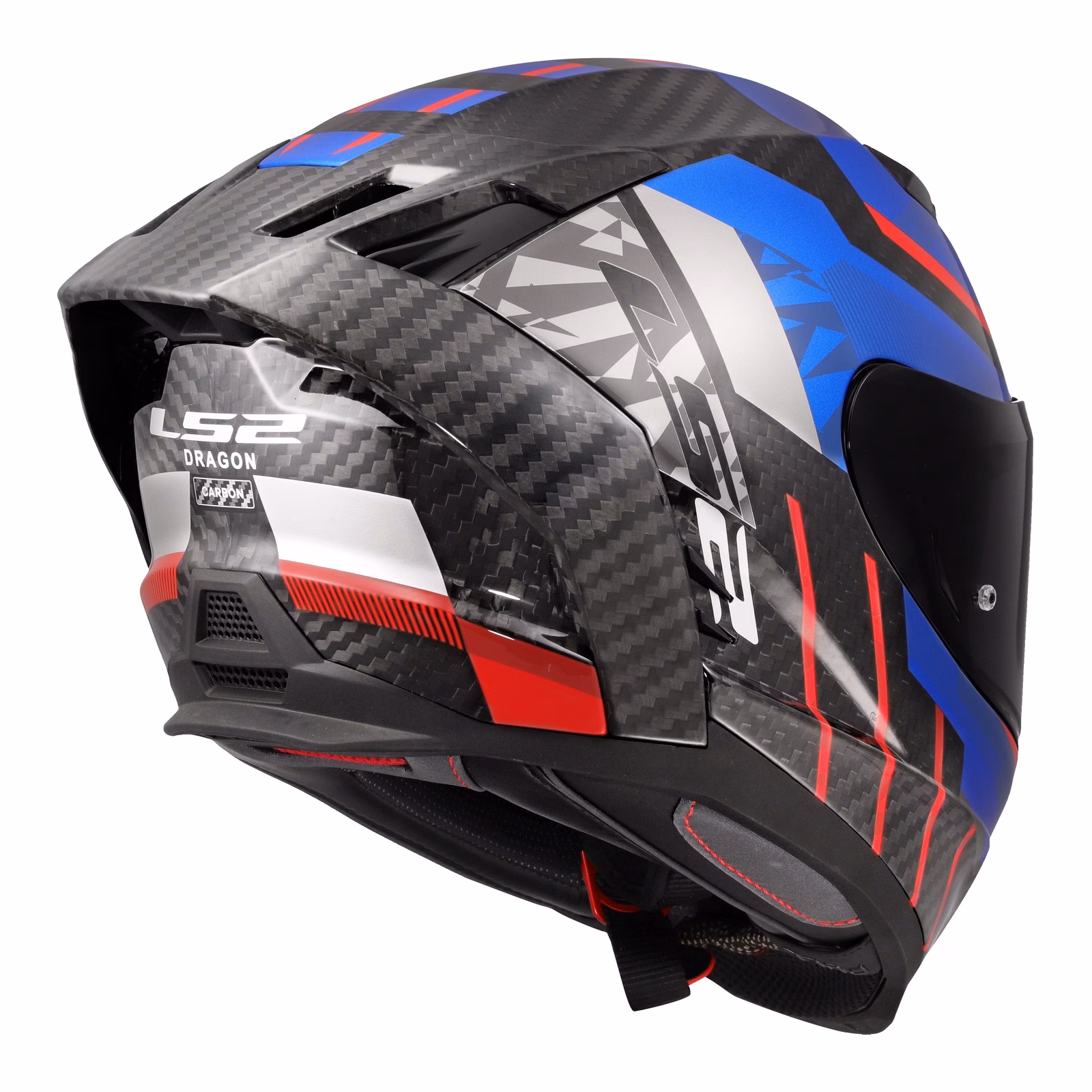 LS2 FF807 Dragon Road Helmet Trax Blue/Red/Carbon - Image 5