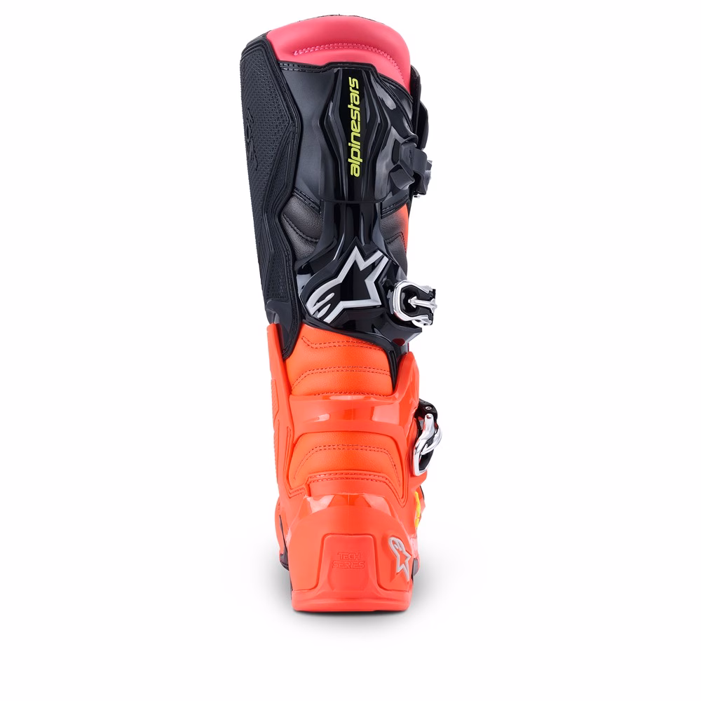 Alpinestars Tech-7 Motocross Boots Black/Red Fluoro/Pink Fluoro