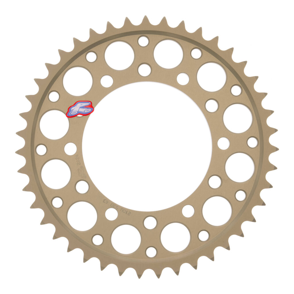 Renthal Sprocket Rear Silver 43T Alloy 7075 T6 Grooved Kawasaki