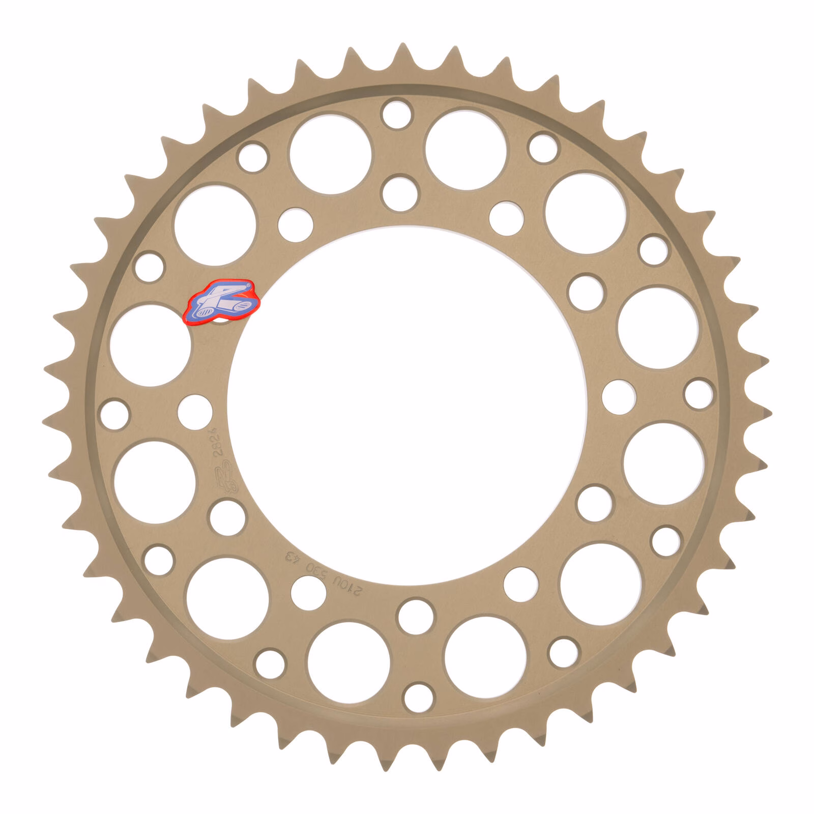 Renthal Sprocket Rear Silver 43T Alloy 7075 T6 Grooved Kawasaki - Image 1