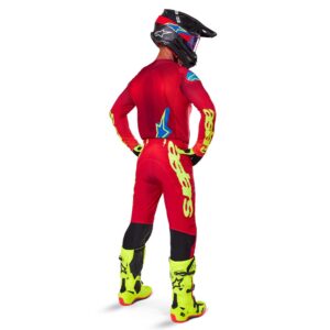 Alpinestars Supertech Maker Motocross Jersey Bright Red/Yellow Fluoro - Image 5