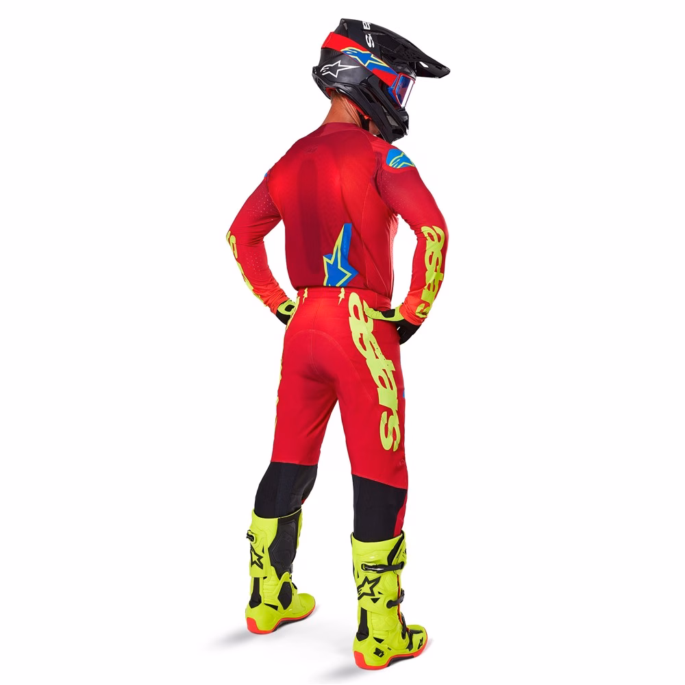 Alpinestars Supertech Maker Motocross Jersey Bright Red/Yellow Fluoro