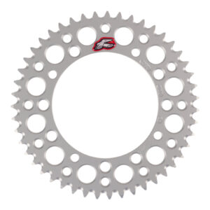 Renthal Sprocket Rear Silver 47T Alloy 7075 T6 Grooved - Image 1