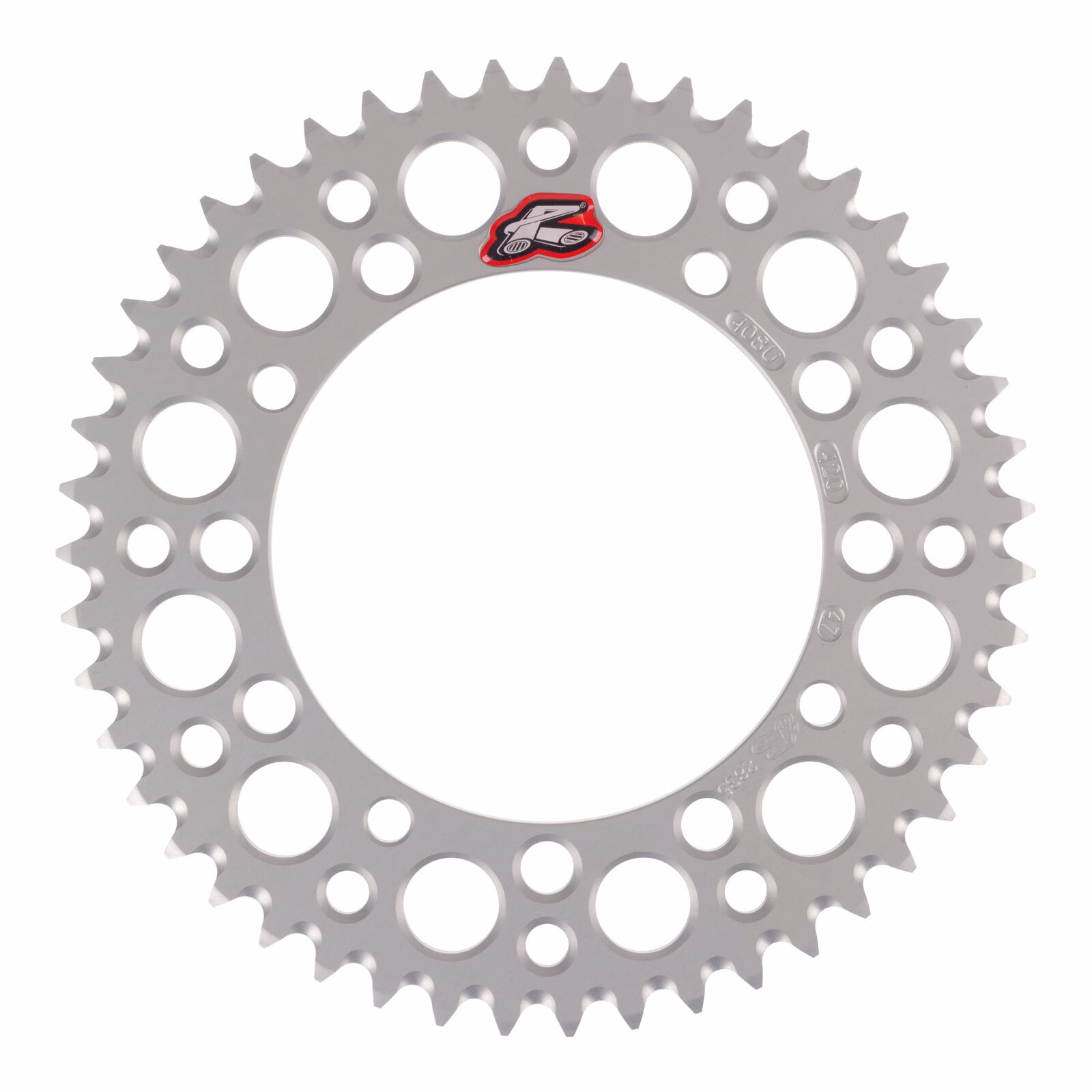 Renthal Sprocket Rear Silver 47T Alloy 7075 T6 Grooved - Image 1