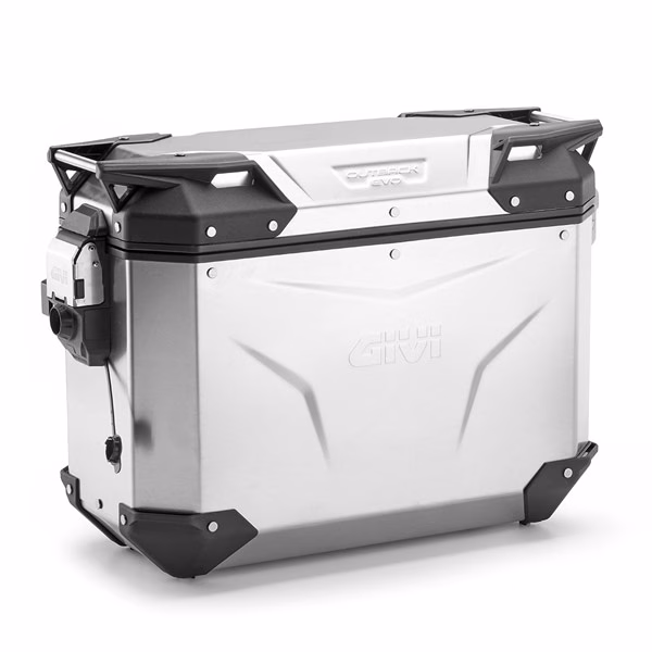 GIVI CAM-SIDE PANNIER RIGHT 37LT OUTBACK EVO ALU SILVER -LOCK SEPARATE