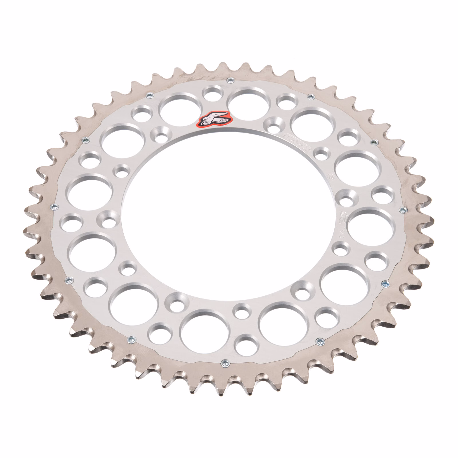Renthal Sprocket Twinring Silver 48T Bi-Metal Grooved - Image 2