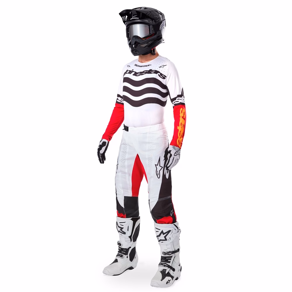 Alpinestars Techstar Deep Limited Edition Motocross Pants Black/White/High Red