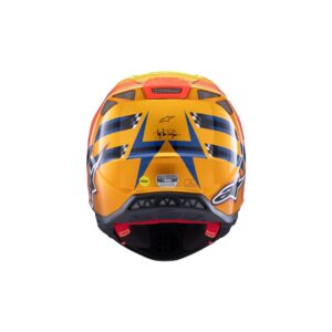 Alpinestars Supertech S-M10 TLD Edition Motocross Helmet Dark Blue/Orange/Yellow Fluoro/Red Gloss - Image 5