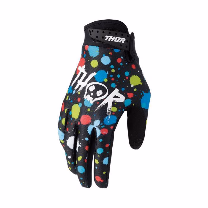 Thor MX Launchmode Splat Motocross Gloves Youth Black