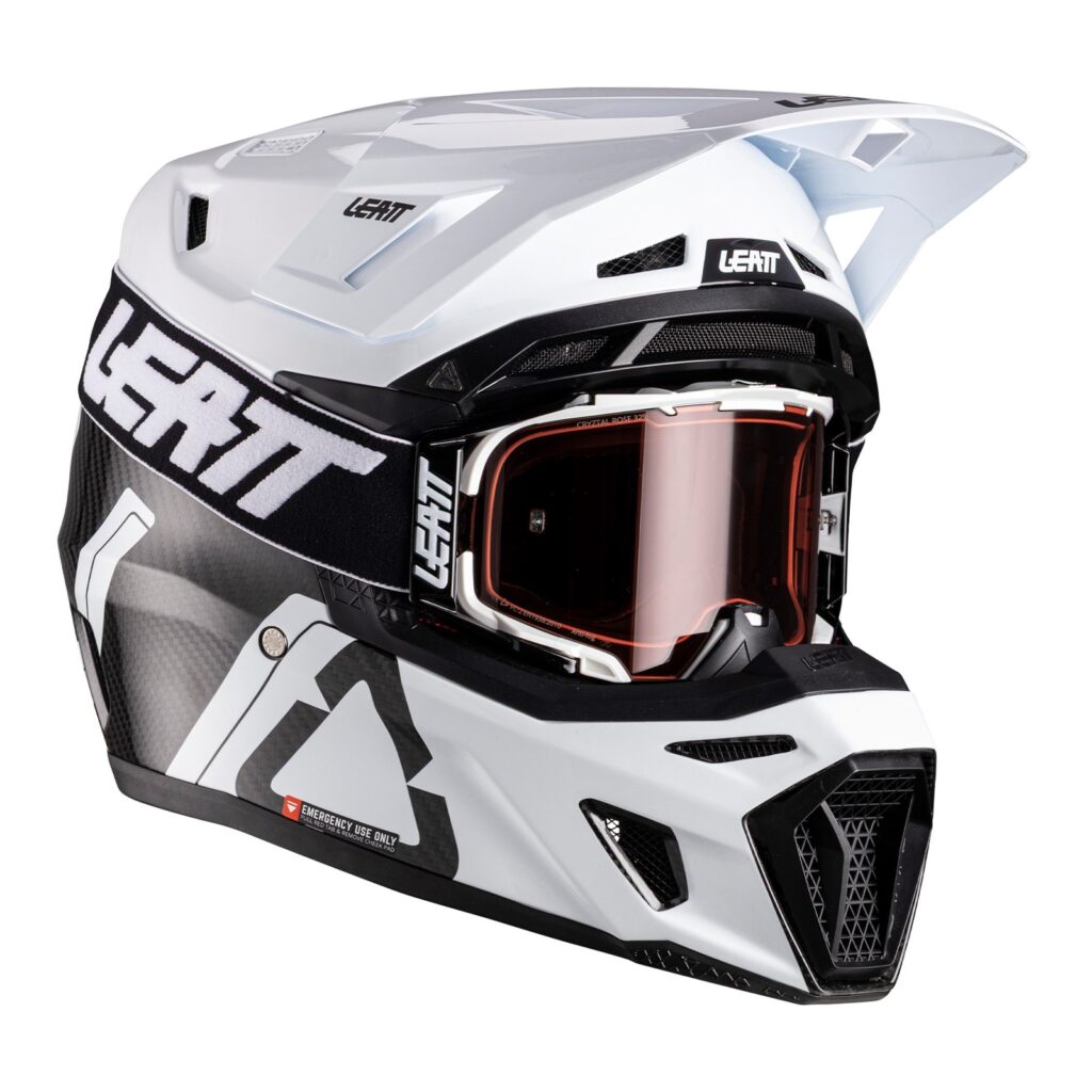 Leatt 9.5 Motocross Helmet Kit Carbon / White