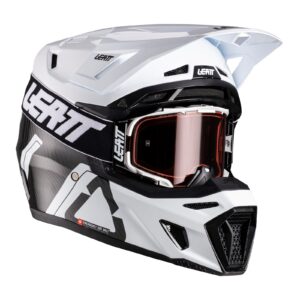 Leatt 9.5 Motocross Helmet Kit Carbon / White - Image 2
