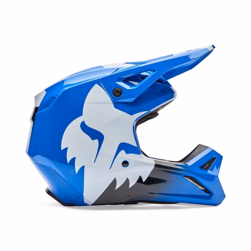 Fox V1 Shield Motocross Helmet Blue