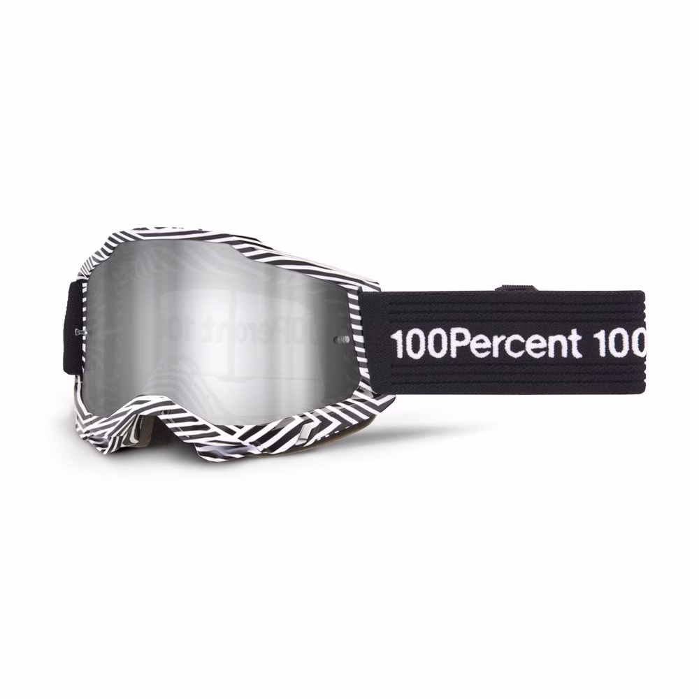 100% Accuri 2 Motocross Goggle Samba - Silver Mirror Lens