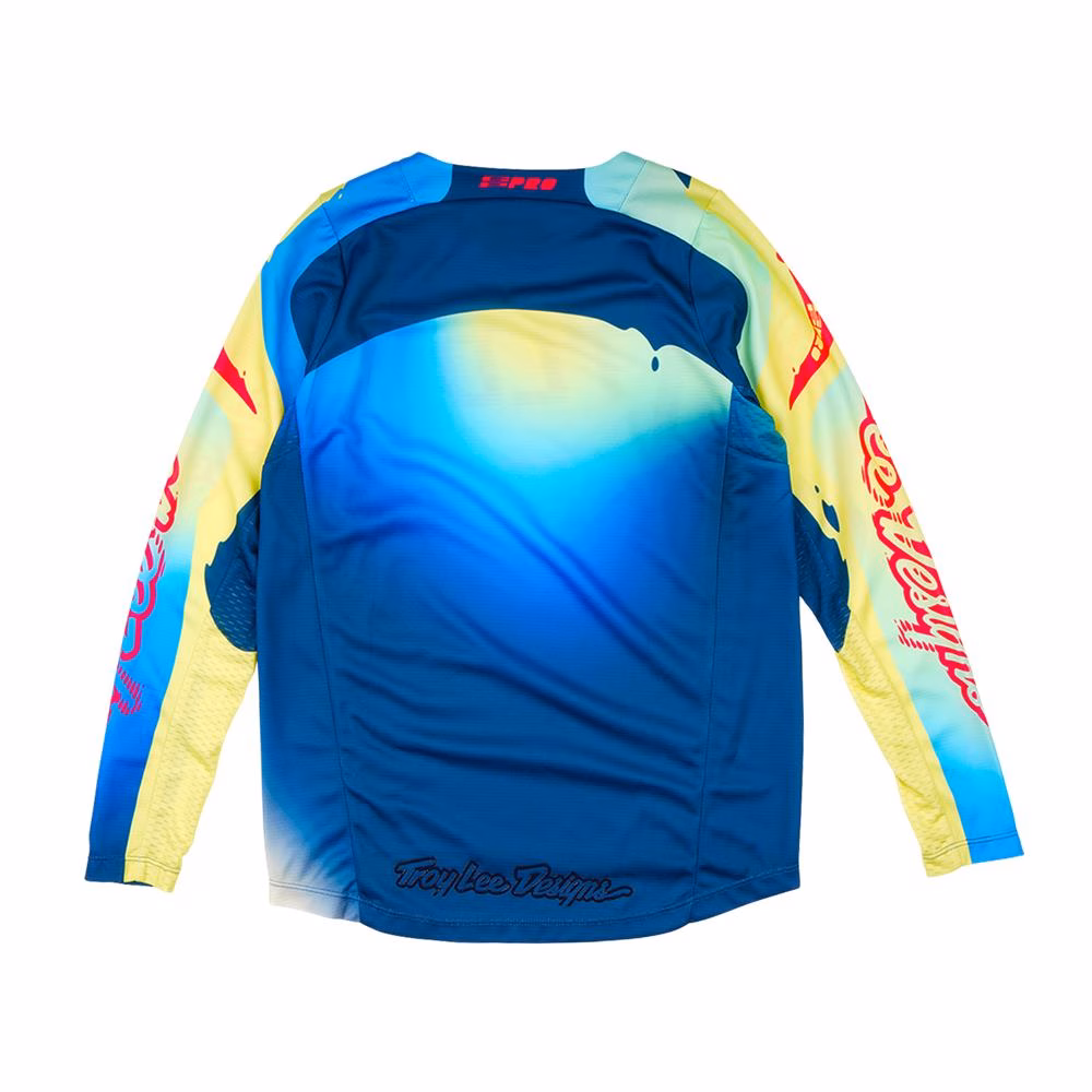 Troy Lee Designs GP Pro Drip Motocross Jersey Youth Glo Yellow/Dark Navy