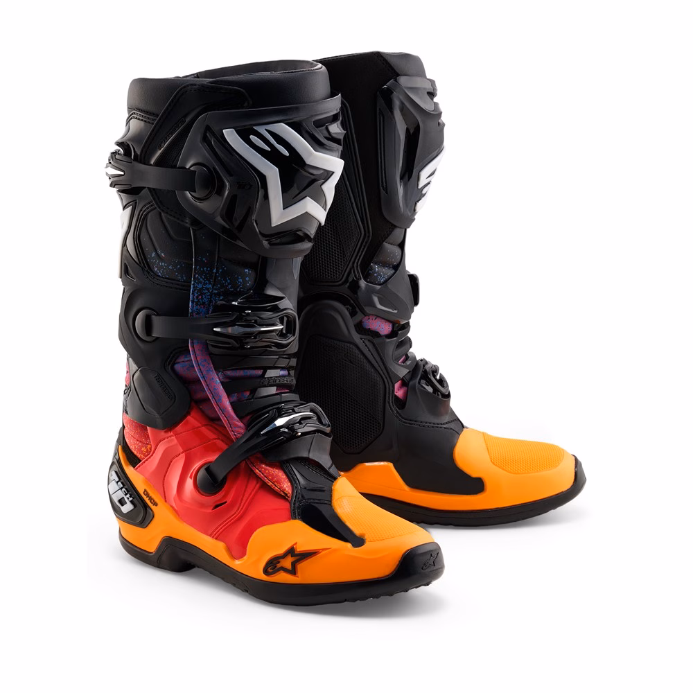 AlpinestarsTech-10 Black Hole Limited Edition Motocross Boots Black Burst
