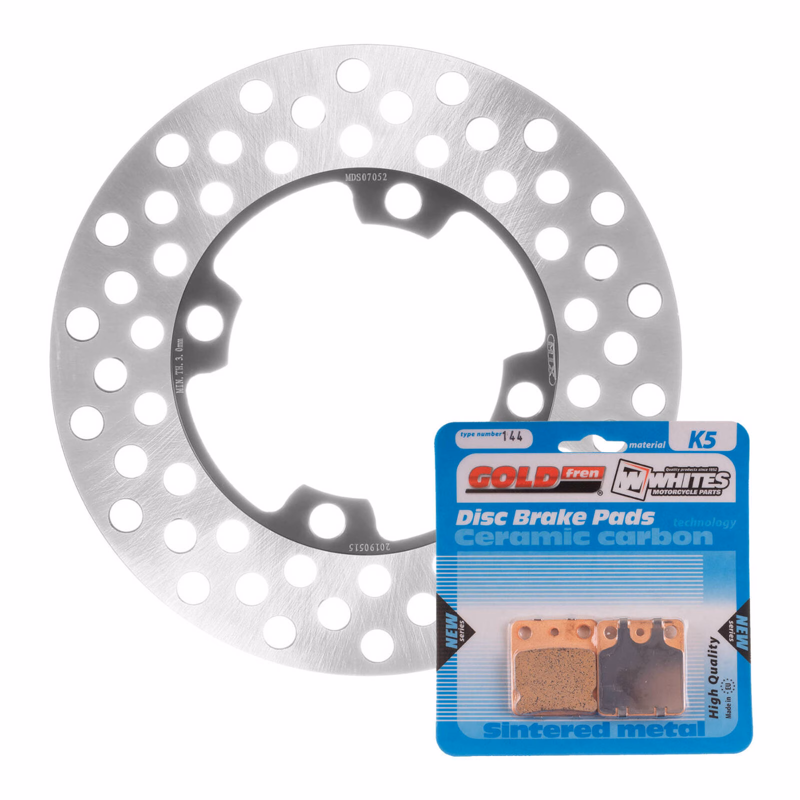 Brake Disc & Pad Front Kit - Yamaha YFM350FA Grizzly '07-'20 - Image 1
