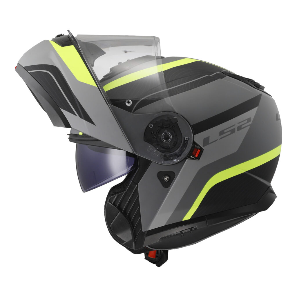 LS2 FF908 Strobe II Monza Flip Front Helmet Matte Black / Hi-Vis Yellow