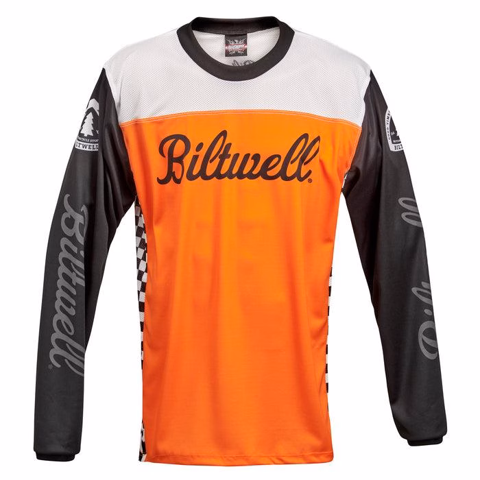 Biltwell Good Times Motocross Jersey Orange/Black/White