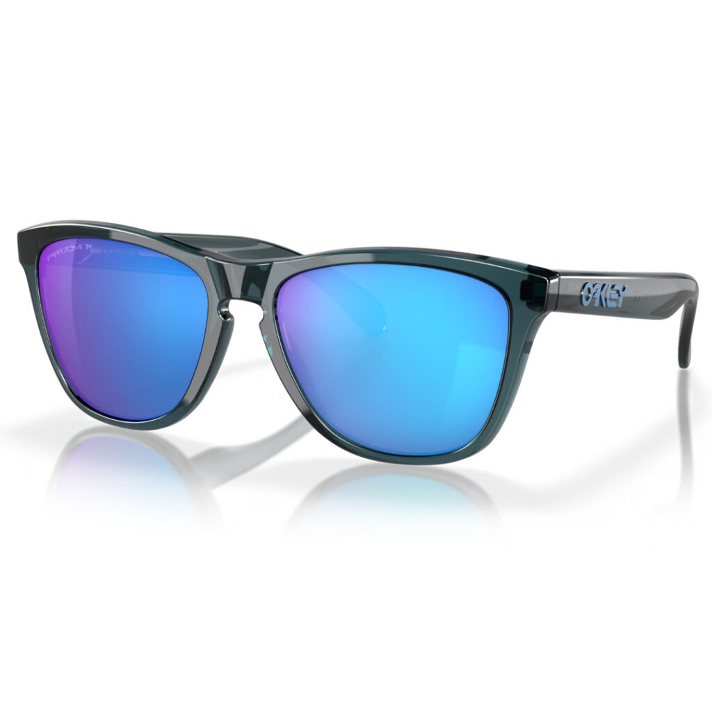 Oakley Frogskins Sunglasses Crystal Blk w/PRIZM Sapph Polarized