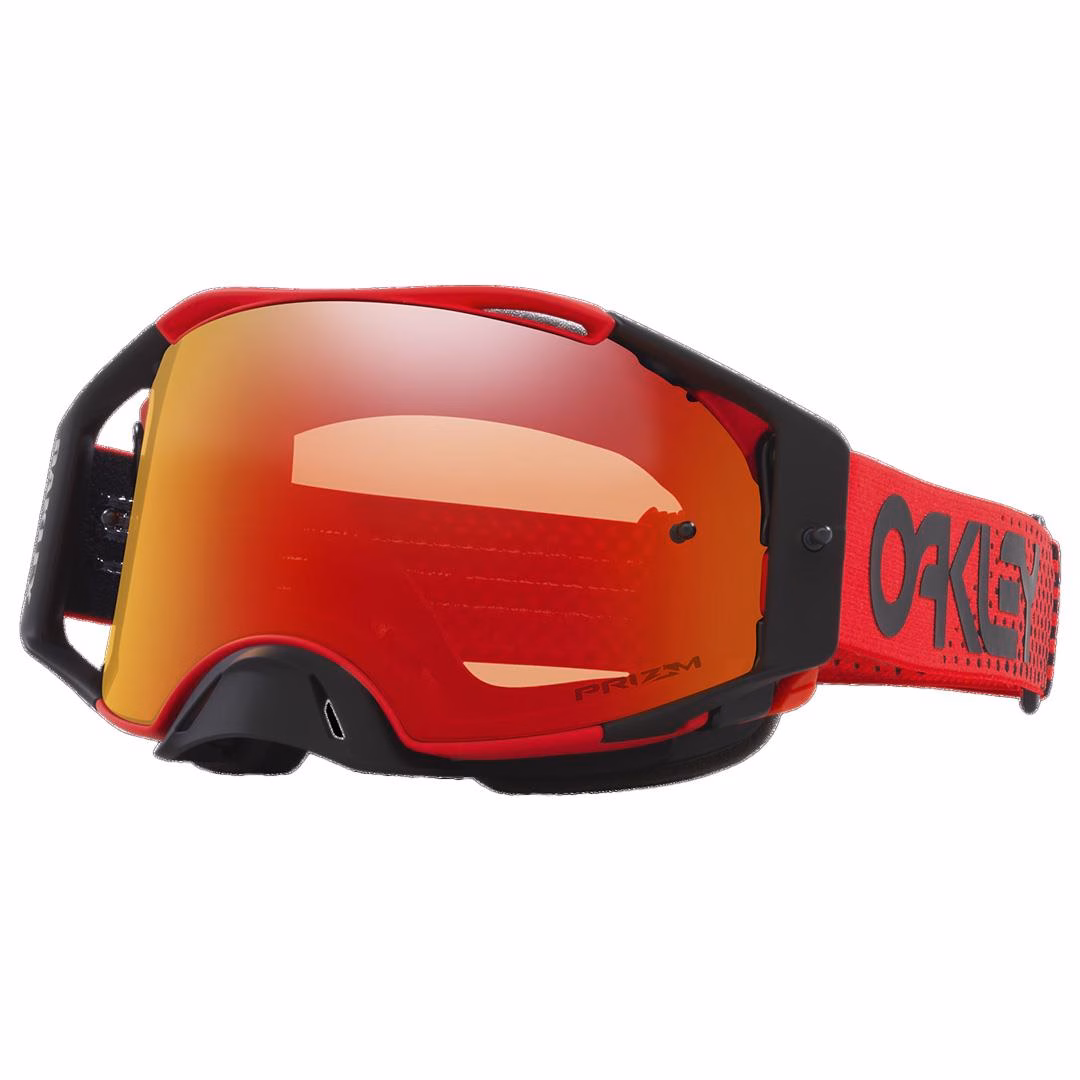 Oakley AirBrake Motocross Goggle Moto Red B1B w/ PRIZM Torch - Image 1