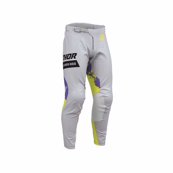 Thor MX Launchmode Bleach Motocross Pants Youth Grey/Acid