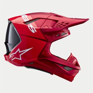 Alpinestars Supertech S-M10 Motocross Helmet Flood Red Fluoro/Red Matte/Gloss - Image 1