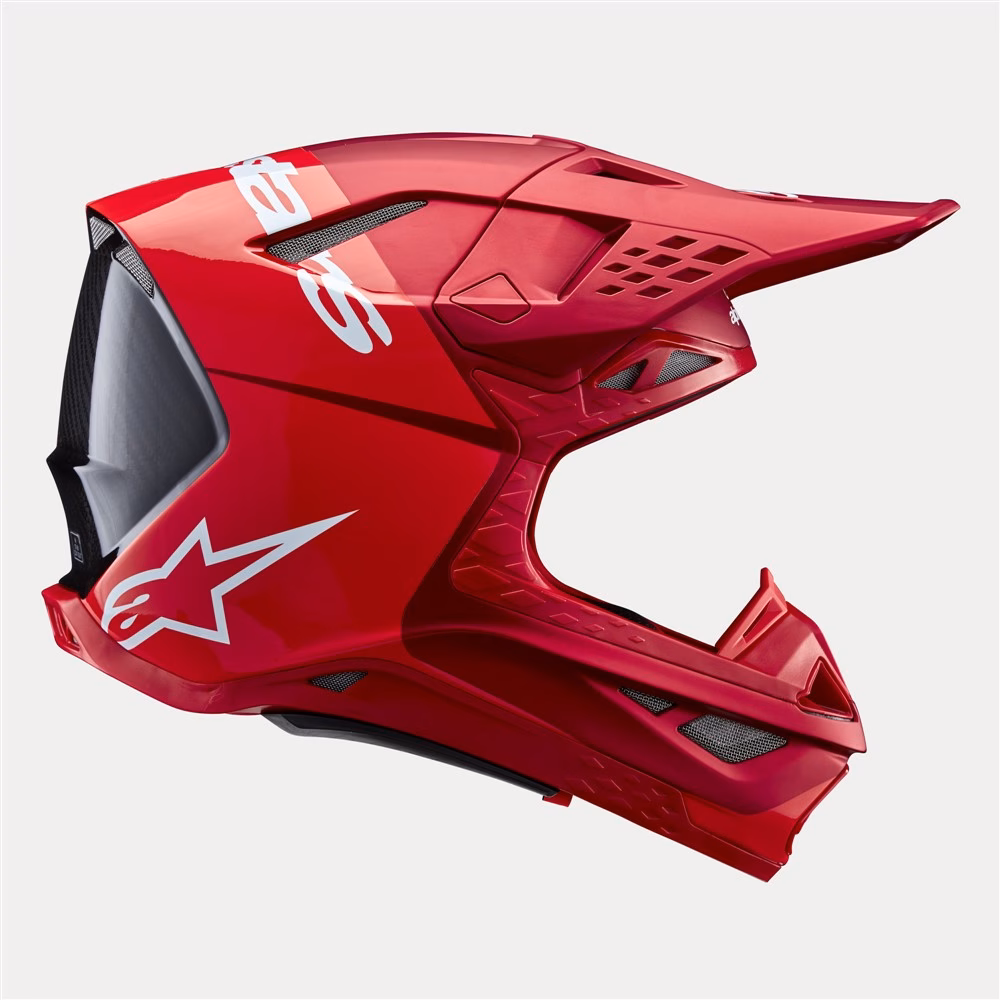 Alpinestars Supertech S-M10 Motocross Helmet Flood Red Fluoro/Red Matte/Gloss