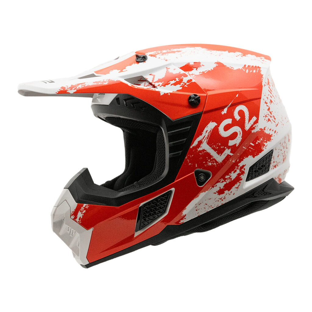 LS2 MX706J Coz Hyde Motocross Helmet Youth Red / White