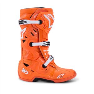 Alpinestars Tech-10 Supervented Motocross Boots Orange Fluoro/Black/White - Image 2